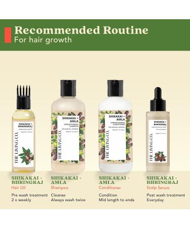 Buy THE LIVING CO Shikakai + Bhringraj Hair Oil for Growth - 100ml | Best International Shipping - Buy Online on GoSupps.com