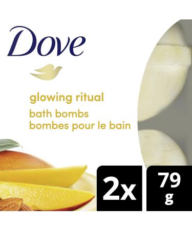 Dove Glowing Care Bath Bombs to pamper and indulge Mango & Almond Scent bath and body product with 100% skin natural nourishers 79 g 2 ct - Buy Online on GoSupps.com