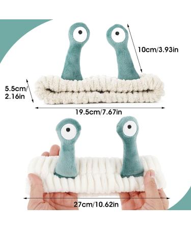 Molain Facial Washing Brick & Snail Spa Hair Band - Cute Cartoon Fleece Headband for Women - Elastic Makeup Forehead Straps - Creative Face Washing Accessories - Buy Online on GoSupps.com