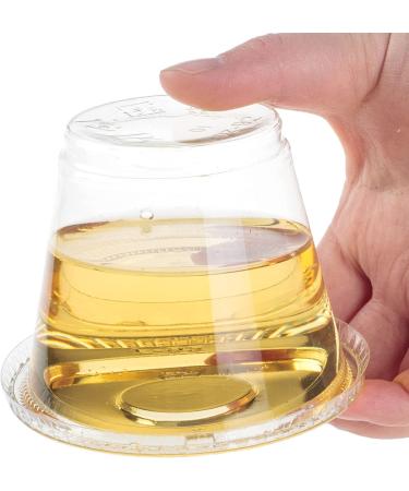 GOLDEN APPLE 9oz Clear Plastic Cups with Flat Lids - 30 Sets | No Hole, Disposable Drinkware - Buy Online on GoSupps.com