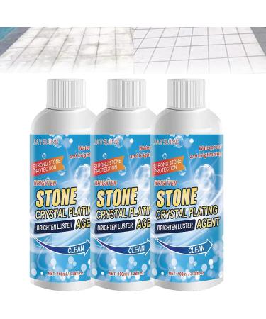 Stone Stain Remover Cleaner Marble Cleaner and Polish Crystal Plating Agen for Patio All Purpose Cleaner for Quartz Tile Granite Cooktops (3pcs)
