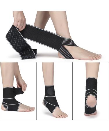 Adjustable Ankle Support Brace for Men and Women - Compression Sleeve for Plantar Fasciitis, Arthritis, and Joint Pain - Suitable for Sports - Grey - Buy Online on GoSupps.com