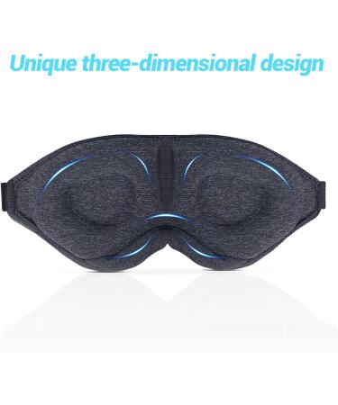 Zurzache Sleep Mask - 3D Comfort Light Blockout for Women and Men - Ultra Soft Eye Shade Cover for Sleeping, Travel, and Nap - Dark Grey - Buy Online on GoSupps.com
