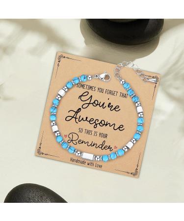Stone Inspirational Bracelet Durable stone affirmation jewelry Elevate Spirit with Stone Inspirational Bracelet Empowering Gemstone Wristband Infused and Positive Energy Ideal for Daily Inspiratio - Buy Online on GoSupps.com