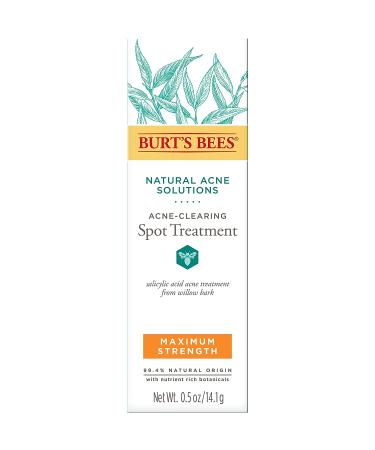 Burt's Bees Natural Acne Solutions Maximum Strength Spot Treatment Cream for Oily Skin  0.5 Oz (Package May Vary) Targeted Spot Treatment - Buy Online on GoSupps.com