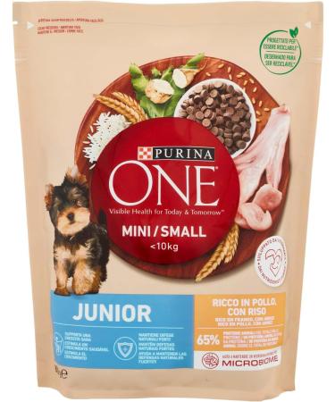 Purina One Junior Dog and Small Puppy Food Rich in Chicken and Rice 800g - Buy Online on GoSupps.com