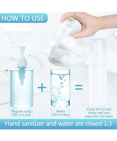 Lot de 6 flacons pompe mousse vides en plastique de 150 ml - Flacons pompe de voyage rechargeables sans BPA pour shampooing douche savon pour les mains mousse - Blanc C.150ML(5.1OZ) 6Pack - Buy Online on GoSupps.com