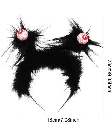 JINGAN Halloween Hair Hoop - Eyeball Headband Horror Big Eye Ball Hair Hoop - Blood Eyeballs Headwear Headbands Hair Supplies For Halloween Stage Performance Black One Size - Buy Online on GoSupps.com