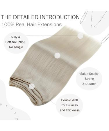 Shop Hetto Remy Hair Extensions #60 White Blonde - 55cm 100g - Premium Real Hair for Stunning Transformations - Buy Online on GoSupps.com