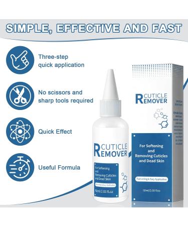 60ml Eau molliente Pour Cuticules Cuticle limine Gel Assouplit et Hydrate les Peau des doigts limine la Peau Autour des Ongles Compact et pratique Facile transporter - Buy Online on GoSupps.com