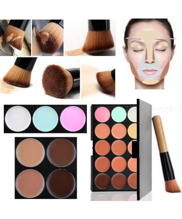 Buy Boolavard 15 Color Concealer Palette Kit with Free Brush - Best Contour Face Cream for Flawless Makeup - International Shipping Available - Buy Online on GoSupps.com
