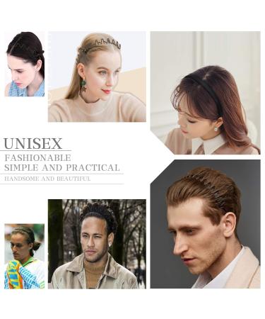 15 Pieces Unisex Metal Wave Hair Bands - Stylish Black Spring Headbands for Men & Women | VASZOLA Hair Accessories - Buy Online on GoSupps.com