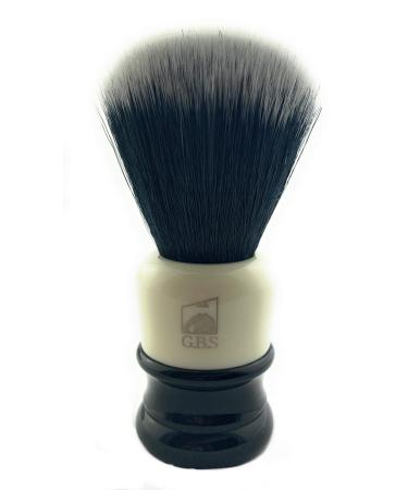 G.B.S Classic Synthetic Shaving Brush- Vegan Brush For Men’s, Creates Lather Safety Razor, Wet Shaver's Choice Soft Bristles Pack 1 (Tuxedo) 21 MM Knot 100 mm (4" all)