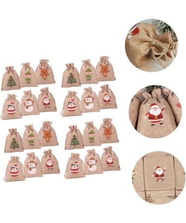 Cabilock 48 Pcs Christmas Sack Calendars Santa Bag Christmas Advent Bags Countdown Blush Beam Port Elder - Buy Online on GoSupps.com