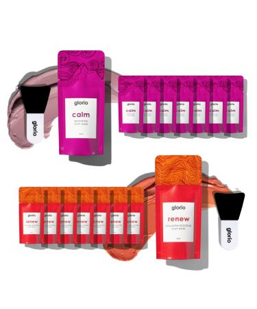 Glorio Ultimate Renewed Skin Bundle (sensitive-dry-normal skin types) 16 Treatments Ultimate Skincare Beauty Gift for Men & Women