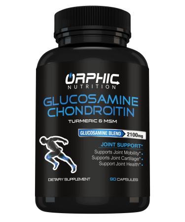 Glucosamine Chondroitin - Turmeric & MSM 2100MG Supplements to Support Joint Cartilage Health* - Supports Mobility and The Body's Normal, Healthy Inflammatory Response* - for Men & Women