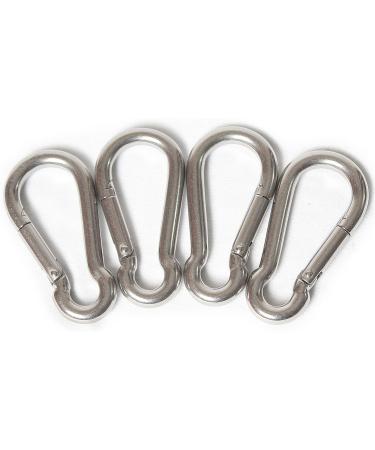 Set of 4 1/4 Inch Stainless Steel 316 Spring Snap Hook Carabiner - XYZ Boat Supplies - Buy Online on GoSupps.com