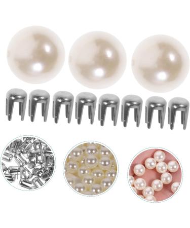 NUOBESTY 150 Sets Pearl Claw Nails Nonporous Imitation Pearls 0.8X0.8X0.8CM White - Buy Online on GoSupps.com