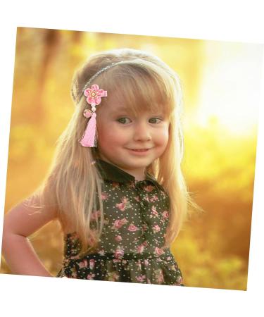 minkissy 1 Pair Kids Barrettes for Hair Kids Hair Side Bows Hair Clips Tassels Barrettes Flower Hair Clip New Year Hairwear Hair Clip for Han Girls Hairclips Child Ribbon Japanese-style - Buy Online on GoSupps.com