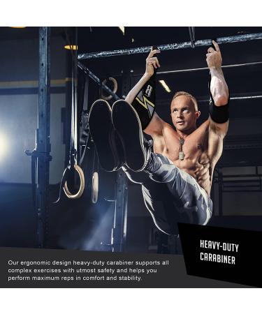 RIMSports Ab Straps for Pull Up Bar - Hanging Abdominal Workout Sling Straps - Black Pull Up Straps for Men & Women - Buy Online on GoSupps.com