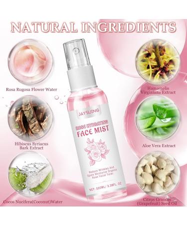 Henjunu 100 ml rose water for the face natural plant extracts rose toner for the face moisturizing and nourishing rose water for the face gift for birthdays and Valentines Day - Buy Online on GoSupps.com