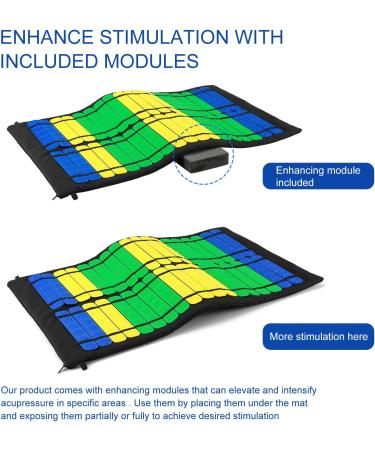 Buy Acupressure Mat with Pillow Set - Soothing Relaxation & Massage for All | International Shipping - Buy Online on GoSupps.com