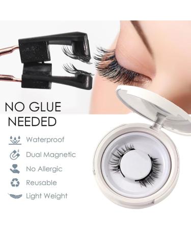Icerostma Magnetic Eyelashes Giani Magnetic Lashes Kit Reusable Self Adhesive Eyelashes Magnetic Lashes with Applicator Soft Magnets False Eyelashes Easy to Wear (3pcs) - Buy Online on GoSupps.com