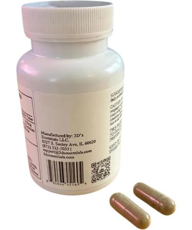 3D's Essentials Lion's Mane and Ginkgo Biloba Dietary Supplement 56 Capsules - Buy Online on GoSupps.com