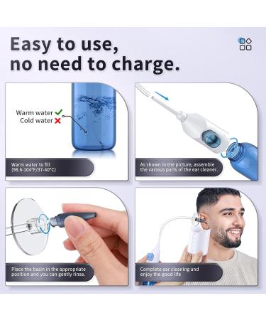 Lebbtl Ear Wax Removal Kit - Manual Ear Irrigation System Safe & Effective Ear Cleaner Tool with Basin & 10 Tips - International Shipping Available - Buy Online on GoSupps.com