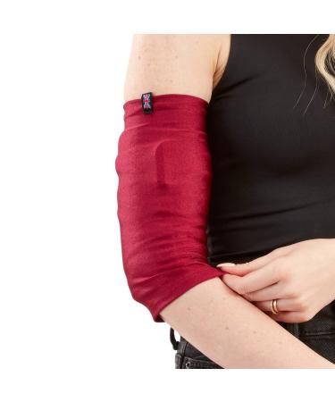 LimbO PICC Line Sleeve - Cover PICC line & Midline | Soft breathable stretchy lycra | Unisex (S Burgundy) S Burgundy