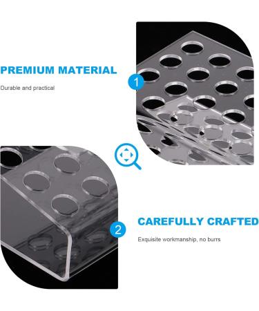 Milists 24-Hole Clear Acrylic Brush Holder | Fommy Pencil & Makeup Organizer for Colored Pencils Eyebrow Pencils & Cosmetics 12.0m 8x12cm - International Shipping - Buy Online on GoSupps.com