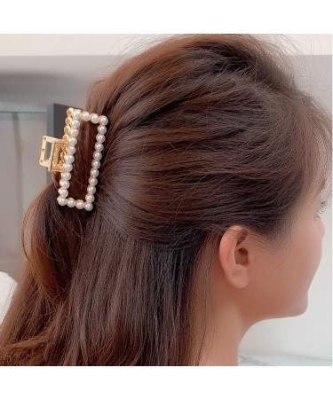 Beaupretty 6-Piece Pearl Hair Clamps - Mini Claw Clips for Girls & Women - Elegant Hair Accessories with Golden Line Detailing - Buy Online on GoSupps.com