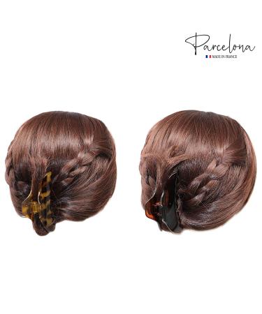 Parcelona French Boss Thin Light Tortoise Shell Brown Celluloid Hair Claw Clip Set - 2 Pack - Buy Online on GoSupps.com