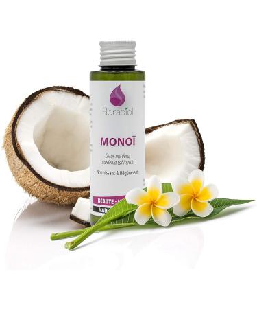Florabiol - Monoi Vegetable Oil - 100 ml - Rich in Vitamin E - Regenerating and Moisturizing - Dry and Mature Skin - Dry Hair - 100% Pure and Natural - Buy Online on GoSupps.com