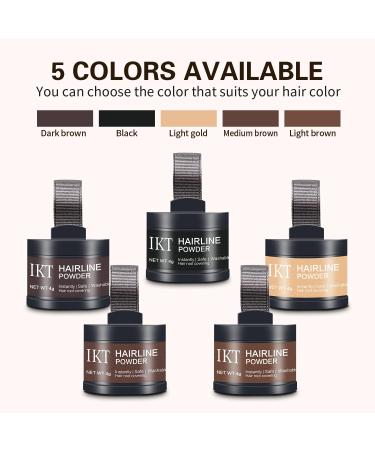Hairline Powder (Black) - Quick Touch-Up for Hair Loss Roots Eyebrows & Beard | Long-Lasting Formula for Men & Women - Buy Online on GoSupps.com