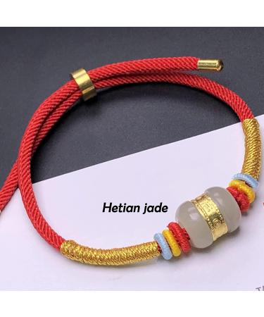 Feng Shui wealth Bracelet Jade bead bracelet Natural Gems Stones Bracelet Lucky Charm Bracelet for Women Men Red String Bracelet Crystal Attract Wealth Money Good Luck Cinnabar ( Color : ( Color : Gol Gold - Buy Online on GoSupps.com