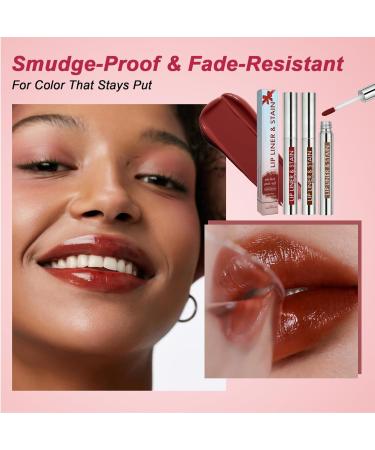 Crayon L vres Peel Off Set de 3 Couleurs Longue Tenue et Imperm able Encre L vres Effet Tatouage pour Contour des L vres Pr cis et Hydratant Kit Lip Stain (Cacao brun rouge tre caf nude) - Buy Online on GoSupps.com
