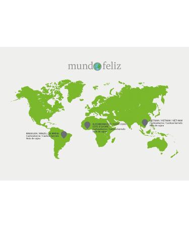 Mundo Feliz Whole Organic Cashew Nuts - 2 x 500g | Premium Quality Healthy Snacks - International Shipping - Buy Online on GoSupps.com