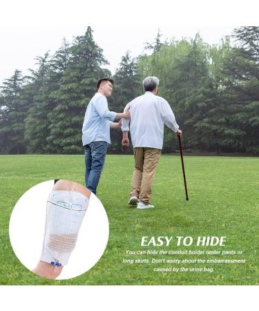 2Pcs XL Catheter Leg Bag Holder Foley Sleeve - Elastic Drainage Bag Calf Strap - Buy Online on GoSupps.com