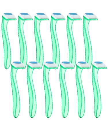 Rasoir de Beaut Jetable 12 Pi ces Lames en Acier Inoxydable Tondeuse pilatoire pour Femmes Coupeur de Poils Corps et Visage Usage Quotidien Soin Peau Couleur Al atoire