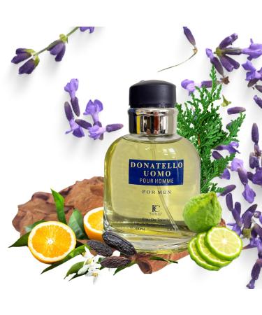 DONATELLO UOMO POUR MEN EAU DE TOILETTE 3.4 FL. OZ. Aromatic Fougere fragrance for Men. - Buy Online on GoSupps.com
