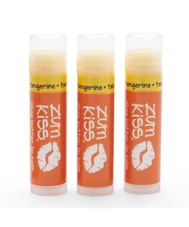 Zum Tangerine Kiss Stick (Pack of 3) with Certified Organic Sunflower Seed Oil Beeswax Shea Butter Pure Essential Oils Candelila Wax Vitamin E and Honey 0.15 oz