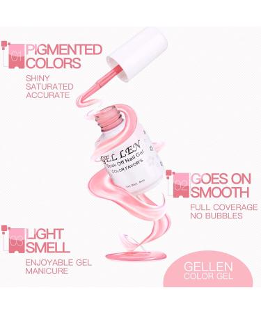 Gellen Baby Pinks Colors Gel Nail Polish Set - Pure Adorable 6 Colors Soak Off UV Home Gel Manicure Kit Baby Pinks Series - Buy Online on GoSupps.com