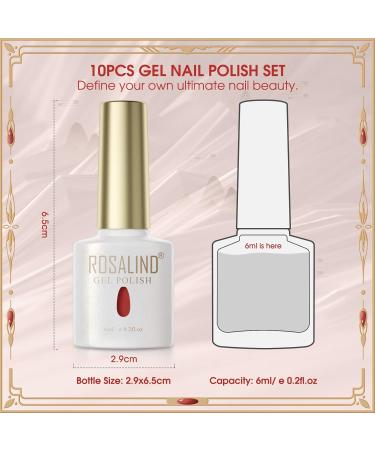 ROSALIND UV Nail Polish Colour Changing Gel Nail Polish Set 10 Pieces Glitter Thermal Shellac Gel Polish UV LED Soak Off Chameleon Gel Polish Set Blue White - Buy Online on GoSupps.com