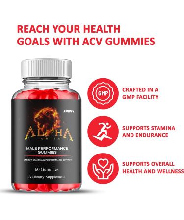(2 Pack) Alpha Ignite Maximum Strength Performance Gummies AlphaIgnite Gummy Supplement Alpha Iite Maximum Strength Advanced 1000MG Vitamin Support Supplement Alpha Ignite Gomitas (120 Gummies) - Buy Online on GoSupps.com
