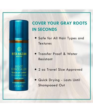 Rita Hazan Root Concealer Touch Up Spray - 2 oz Blonde - Water-Resistant Temporary Hair Color spray for Gray Roots - Buy Online on GoSupps.com