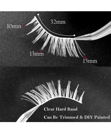 Buy White Cat Eye Wispy Spiky False Eyelashes | 5 Pairs | Natural Anime Cosplay & Halloween Lashes - MQ15 - Buy Online on GoSupps.com
