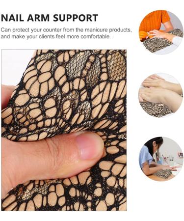 KALLORY Floral Pillows 2 Pieces Nail Arm Rest Professional Nail Hand Rest Cushion Lace Manicure Pillows Tool for Salon Home Use Floral Throw Pillows - Buy Online on GoSupps.com