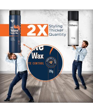 BEARDHOOD Hair Volumizing Powder Wax for Men 20gm | Strong Hold & Matte Finish | Natural & Toxin-Free Styling | Vegan & Cruelty-Free - Buy Online on GoSupps.com