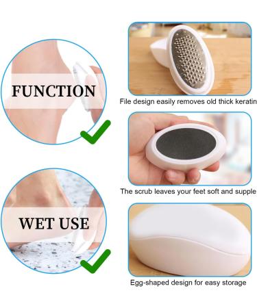 Creative Egg Foot Grinder Portable Egg Callus Remover Egg Shape Foot Scrubber Perfect for Foot Spa Egg Shaped Foot Scrubber Home Salon and Removing Tough Calluses and Dry Skin - Buy Online on GoSupps.com
